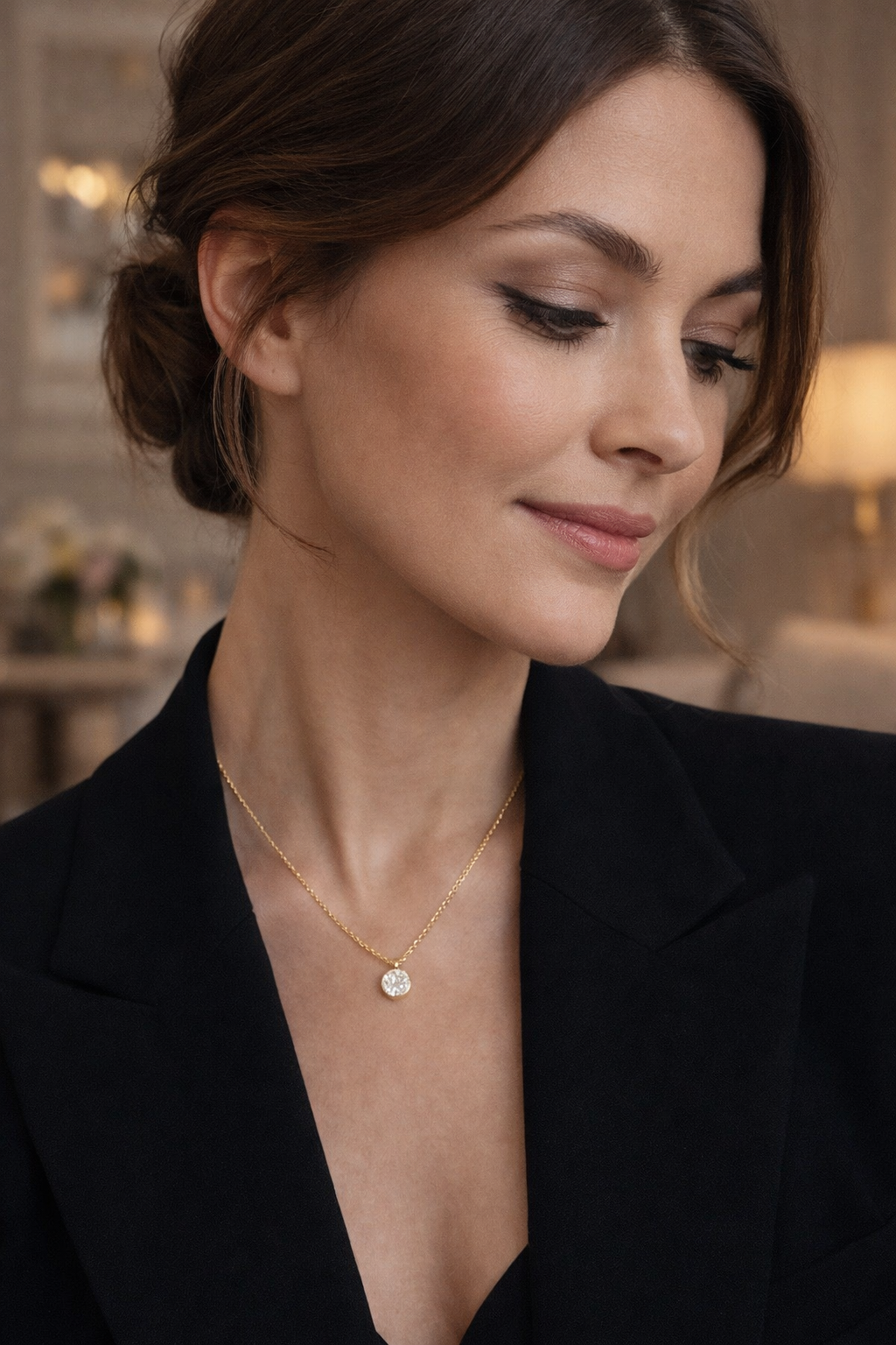 Collier Médaillon Éclat Doré