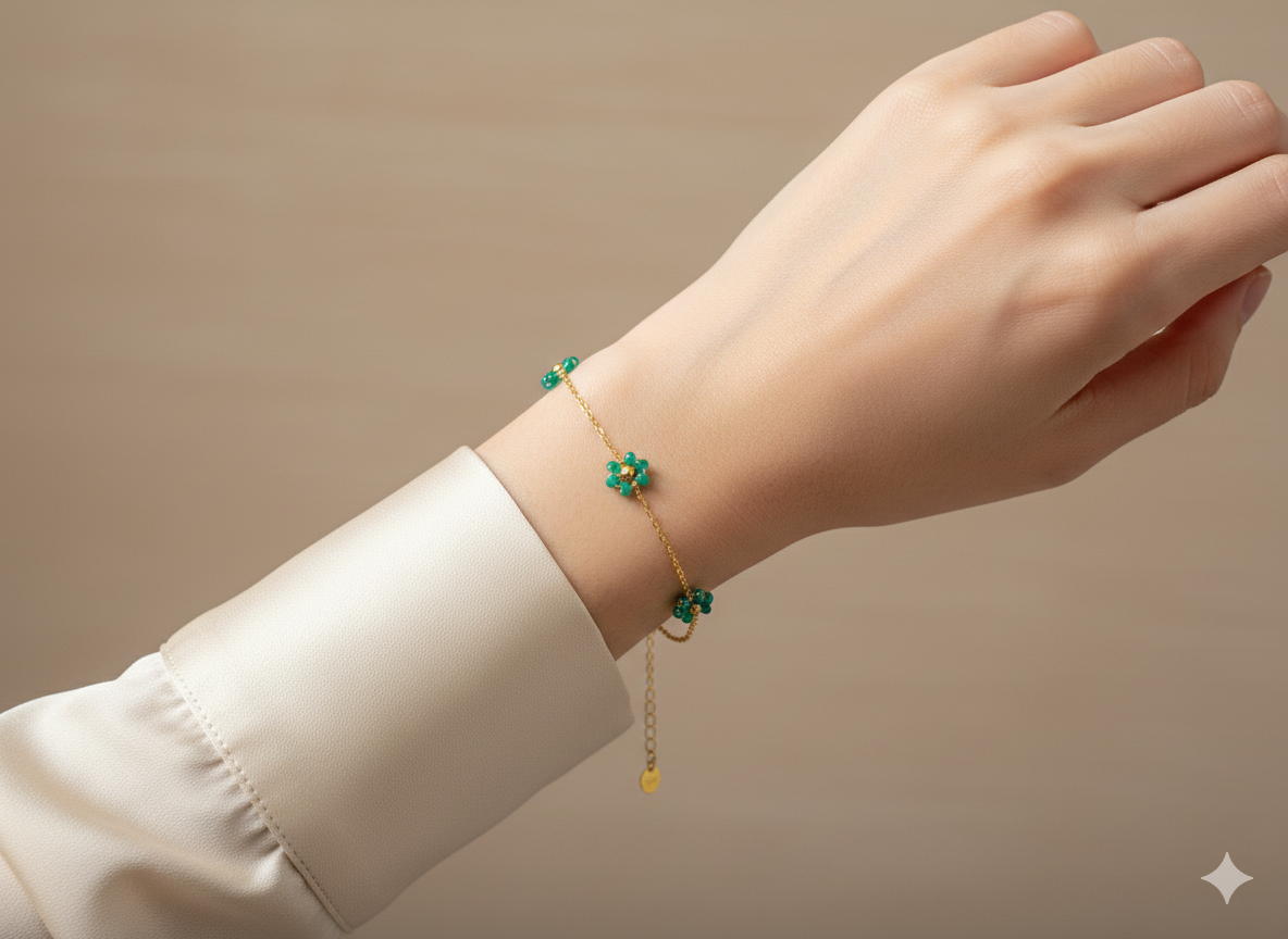 Bracelet Flora Émeraude