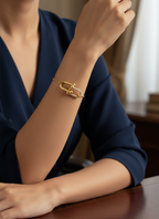 Bracelet Maillon Signature Doré