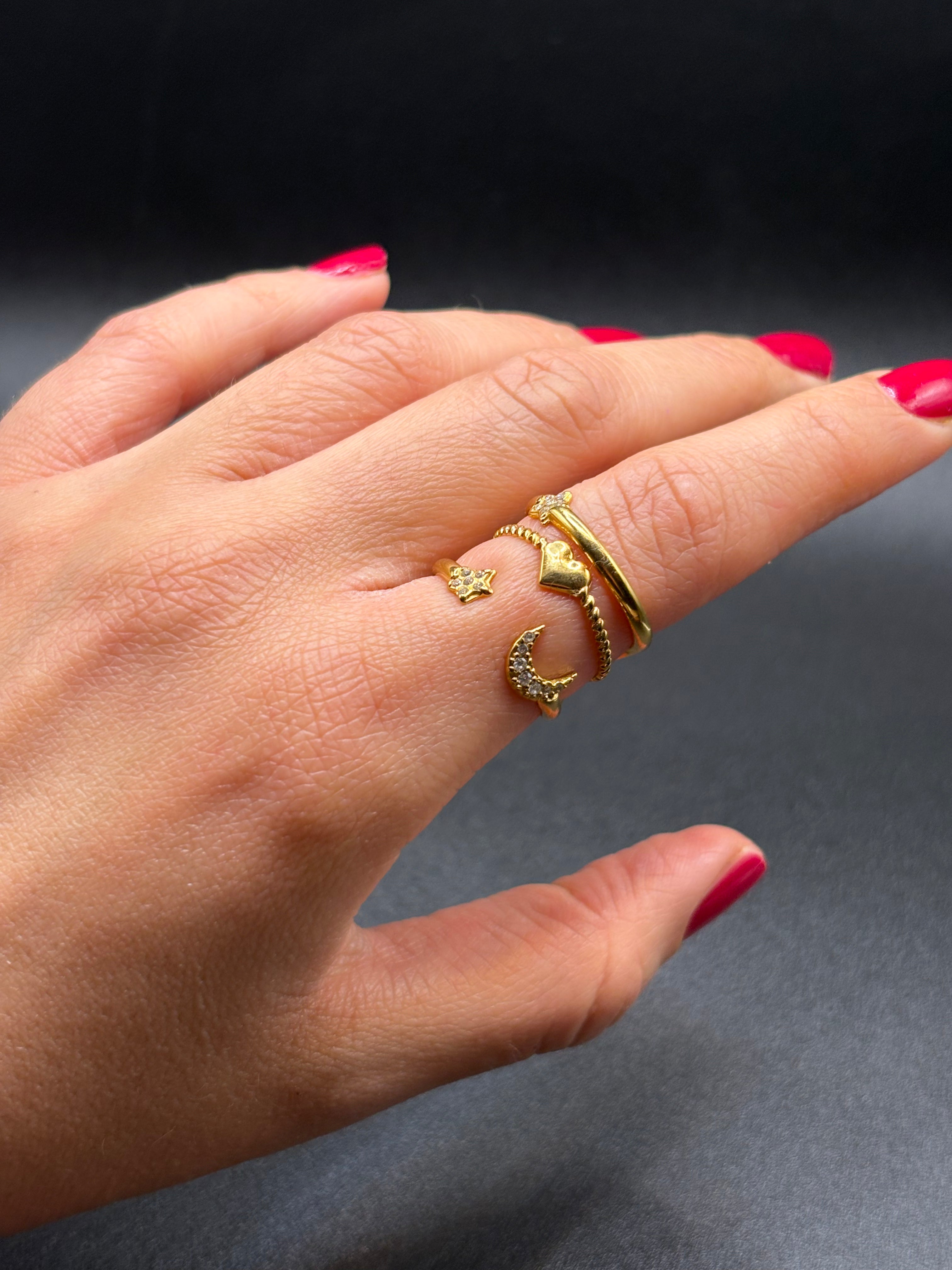 Bague Dorée Trio Céleste