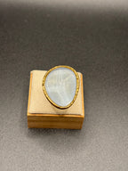 Bague Aura Perle Bleutée