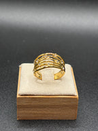 Bague Éclat Doré Multi-Anneaux