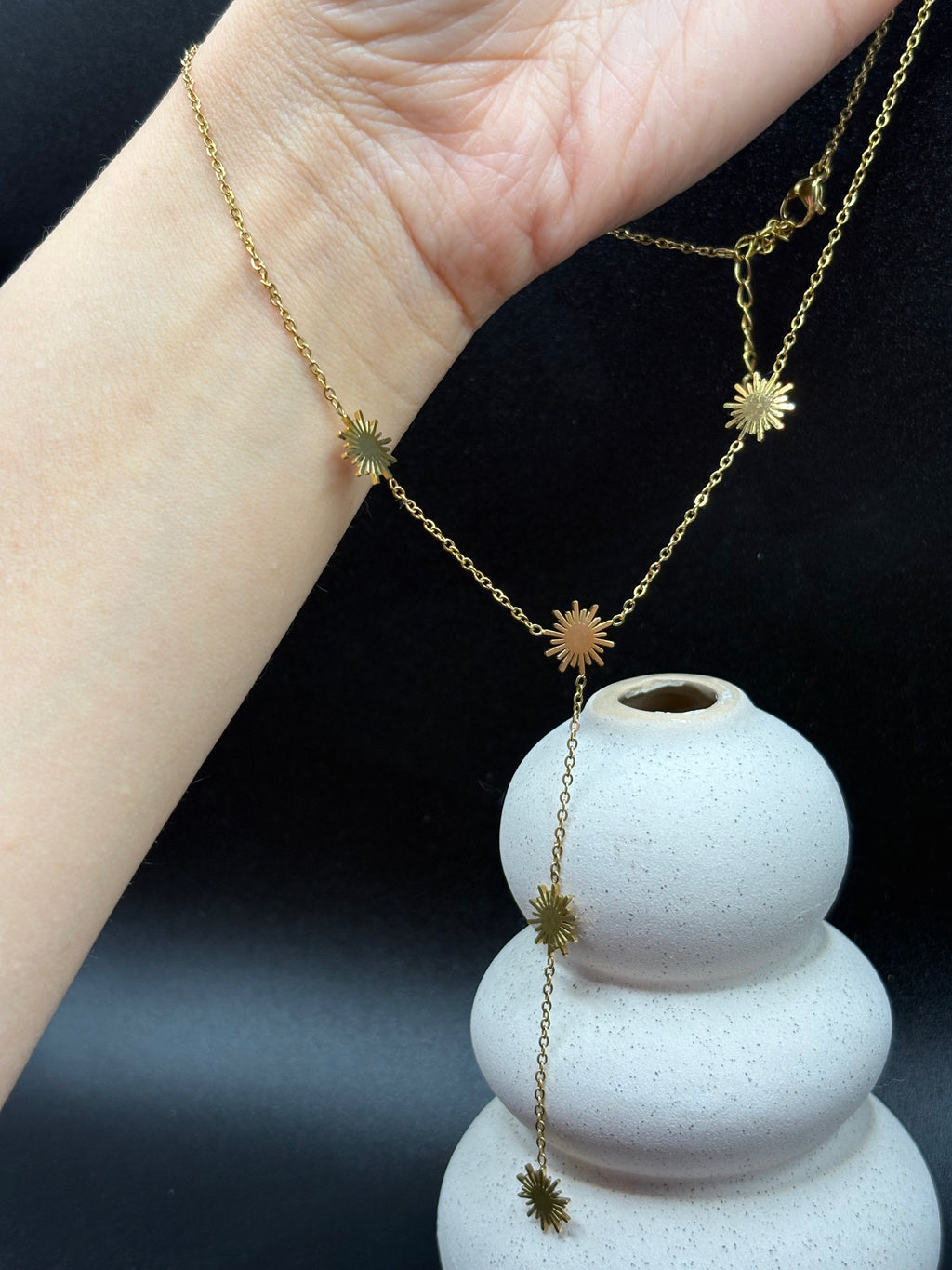 Collier Soleil Doré Cascade