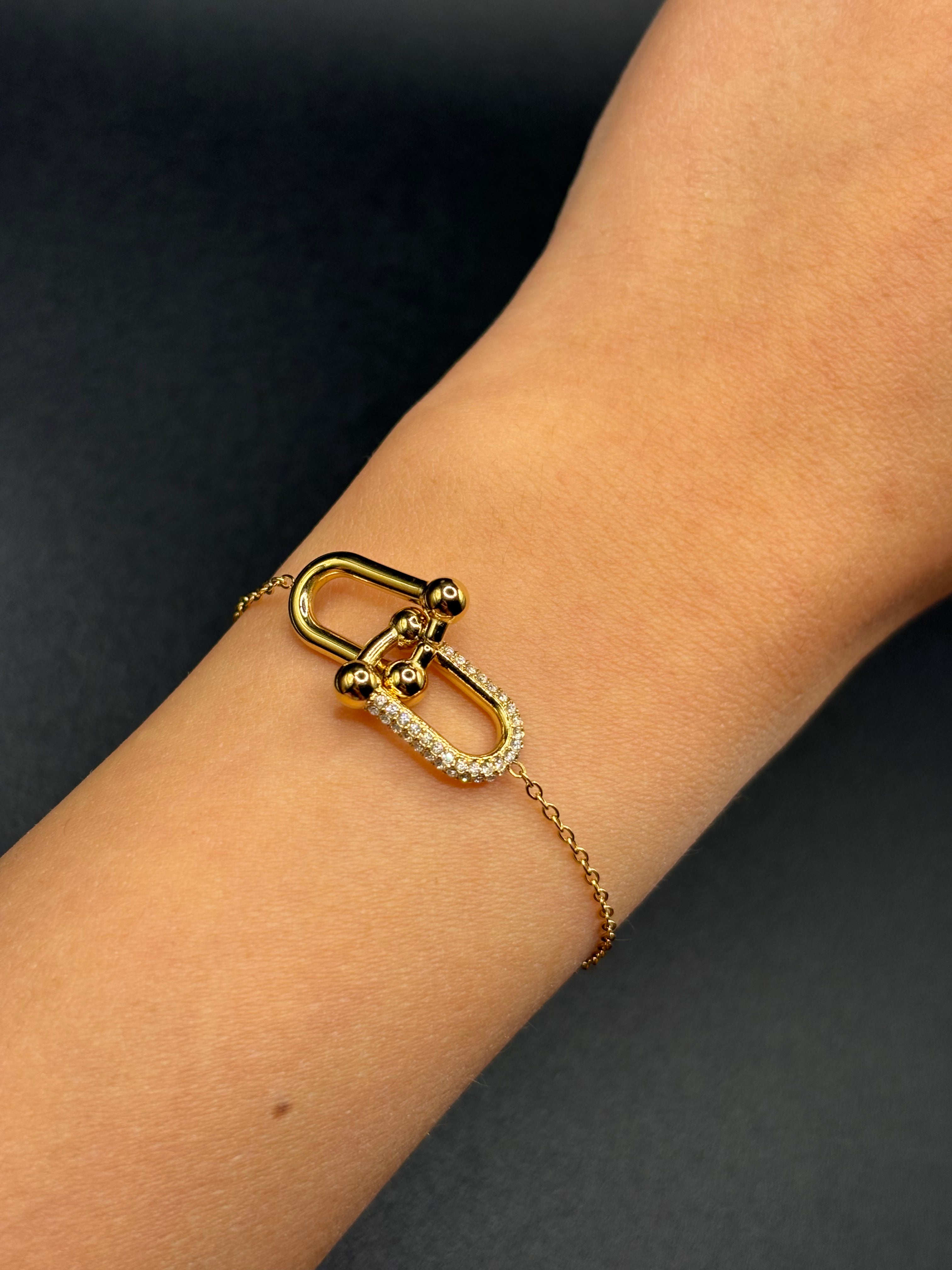 Bracelet Maillon Signature Doré