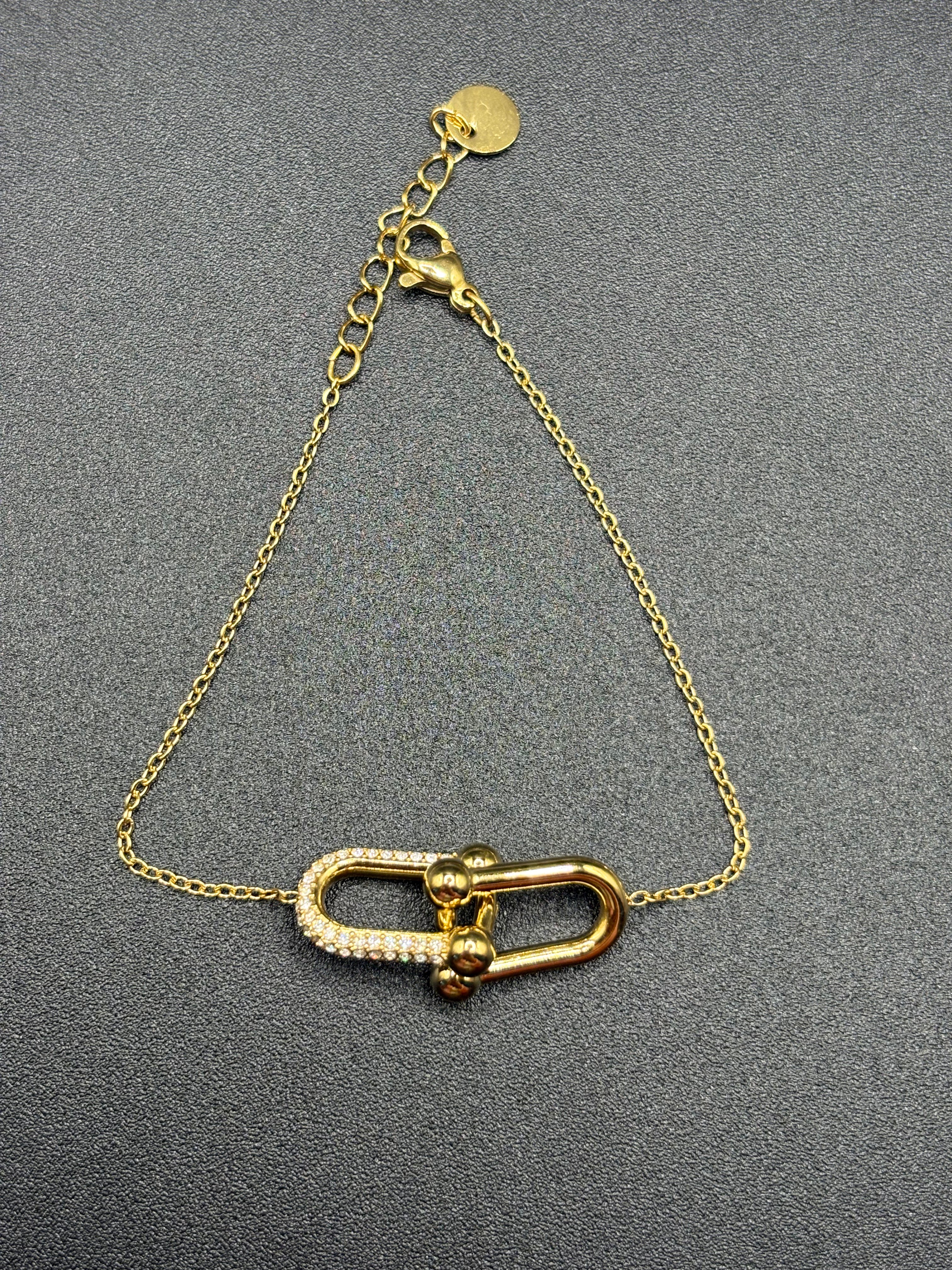 Bracelet Maillon Signature Doré