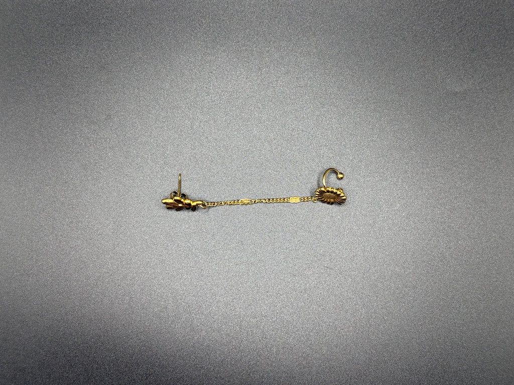 Boucle Florale Chaînée Dorée