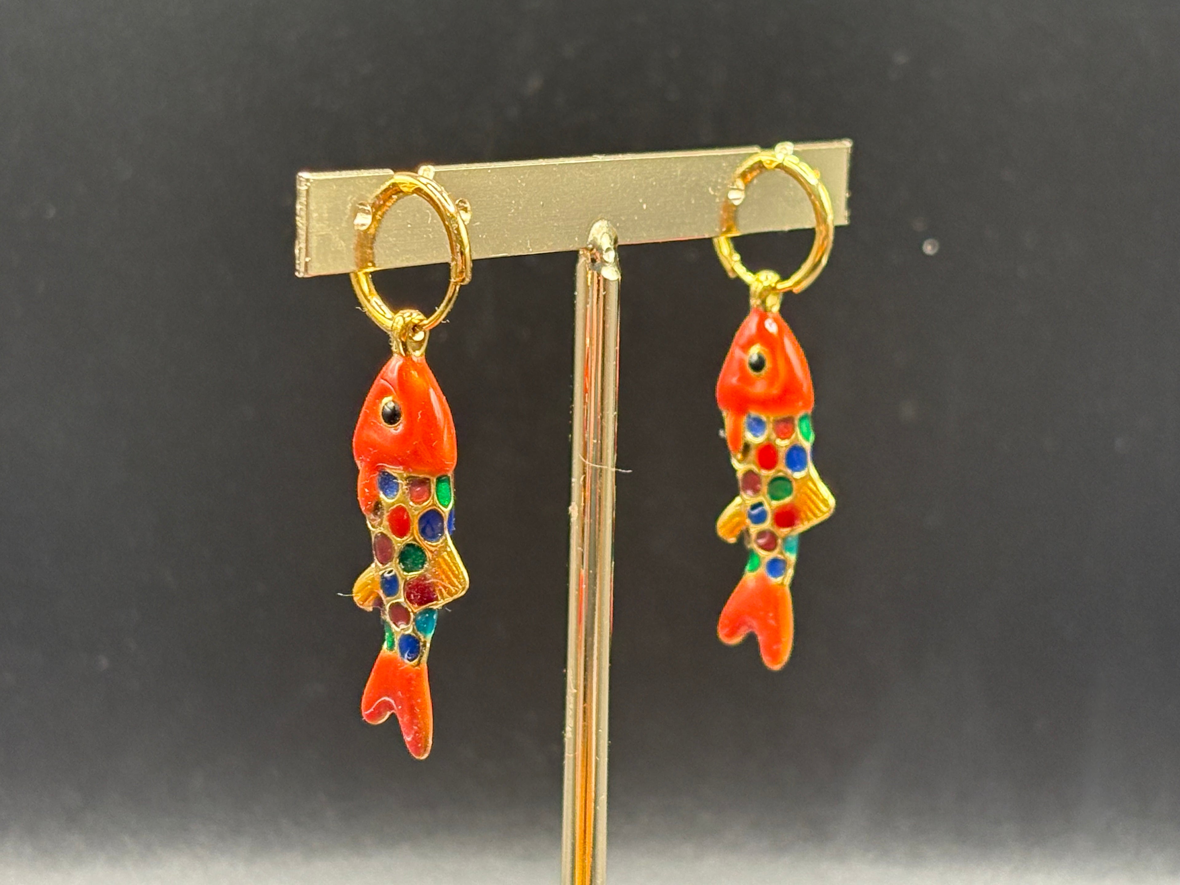 Boucles Poisson Multicolore Doré