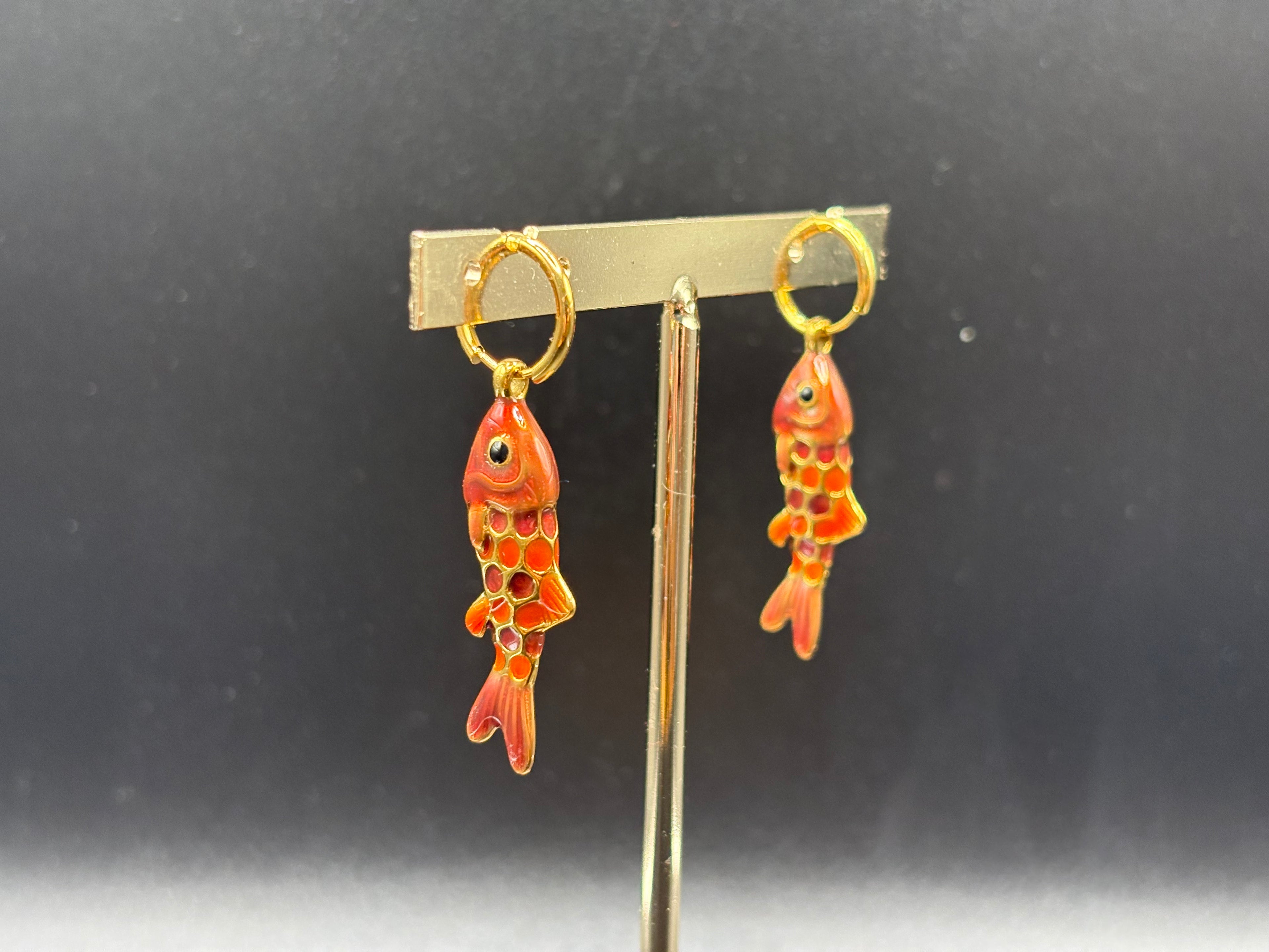 Boucles Poisson Multicolore Doré