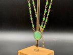 Collier Jade Vert Doré