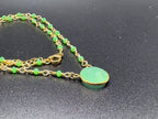 Collier Jade Vert Doré