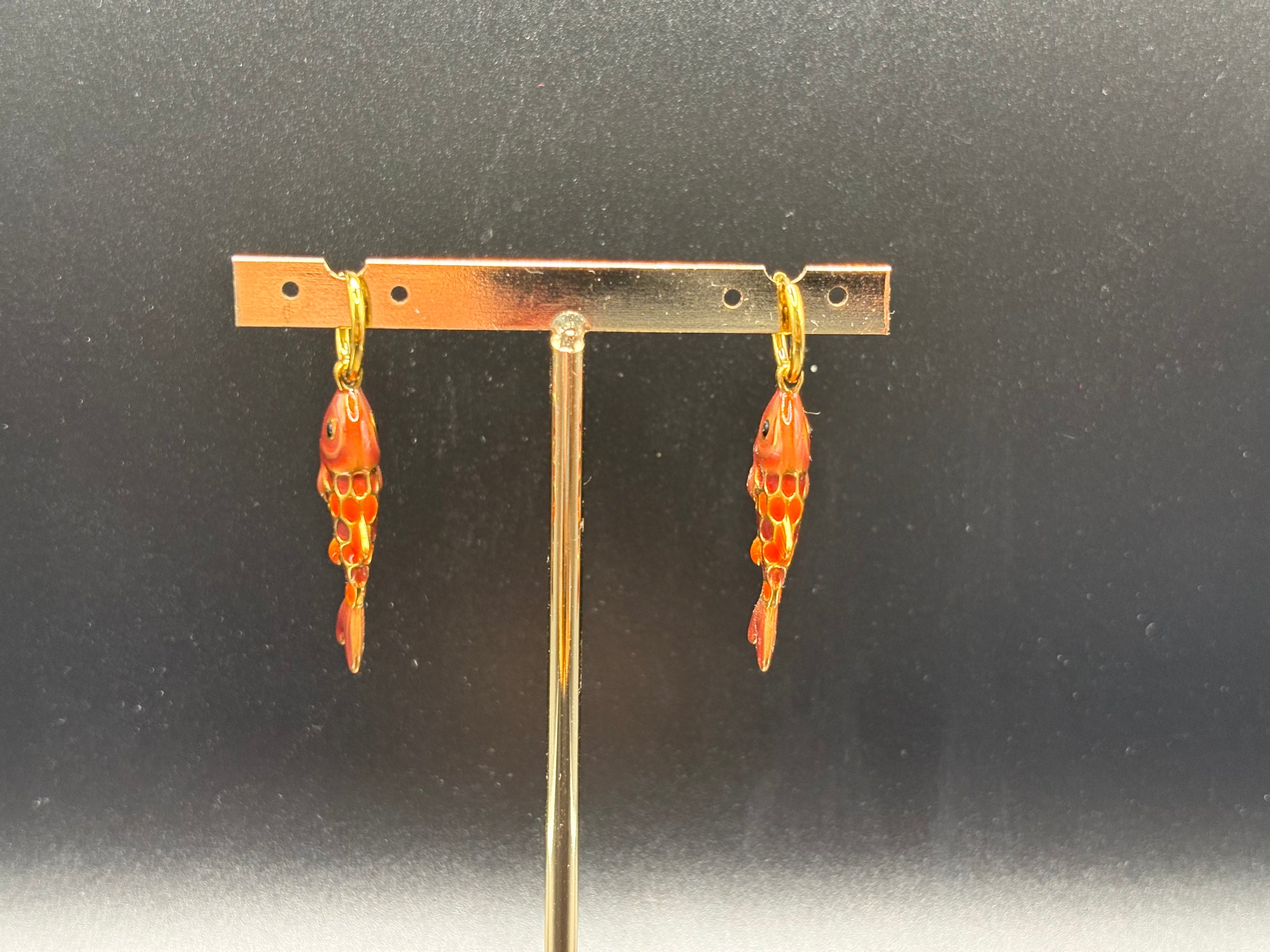 Boucles Poisson Rouge Doré