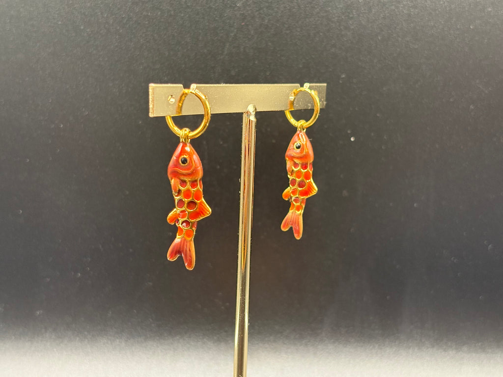 Boucles Poisson Rouge Doré