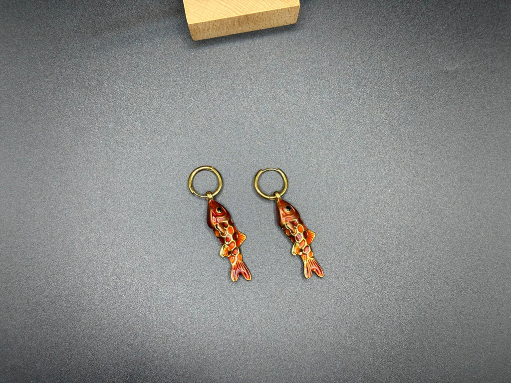 Boucles Poisson Rouge Doré