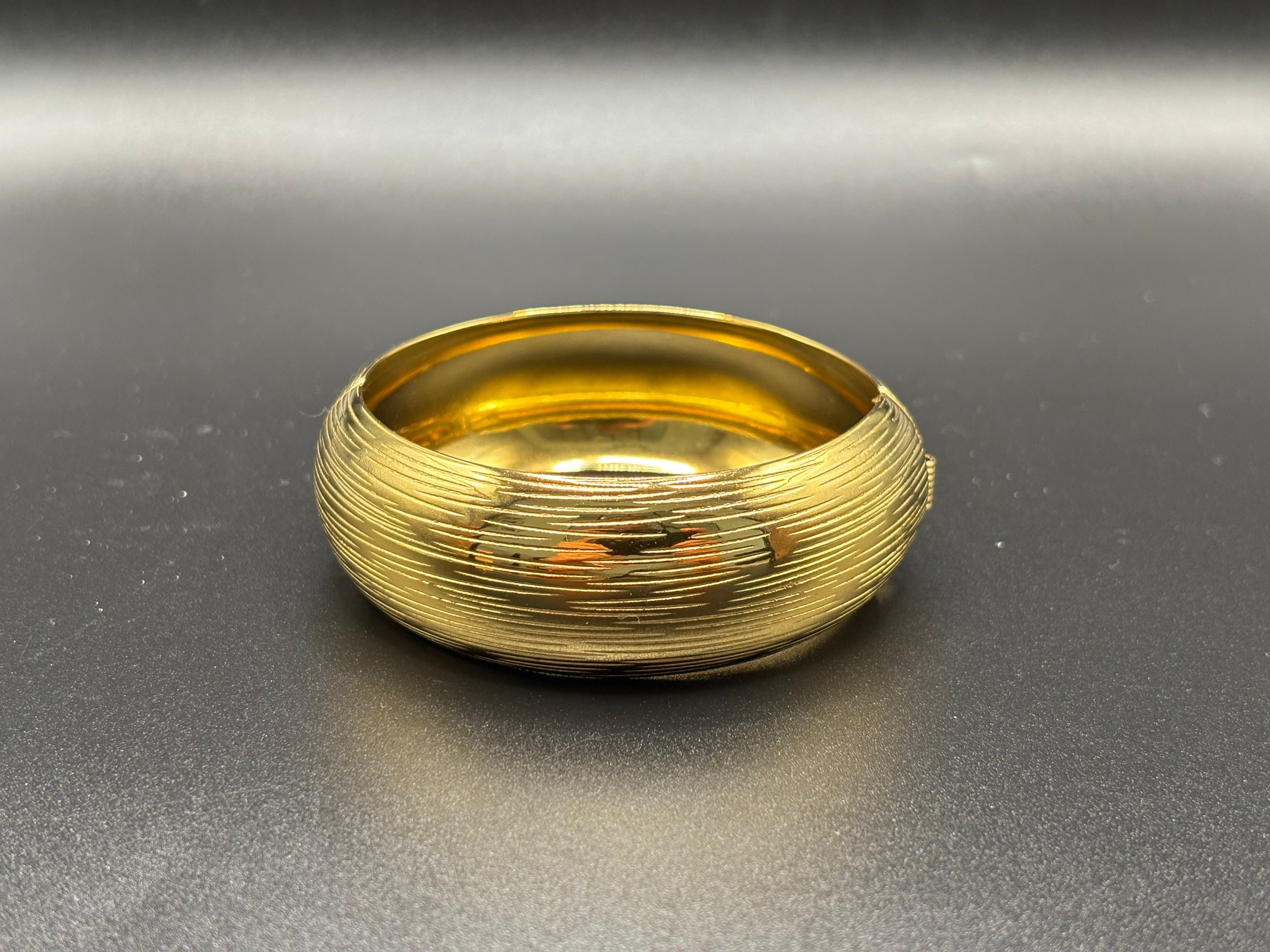 Bracelet Jonc Doré Texturé