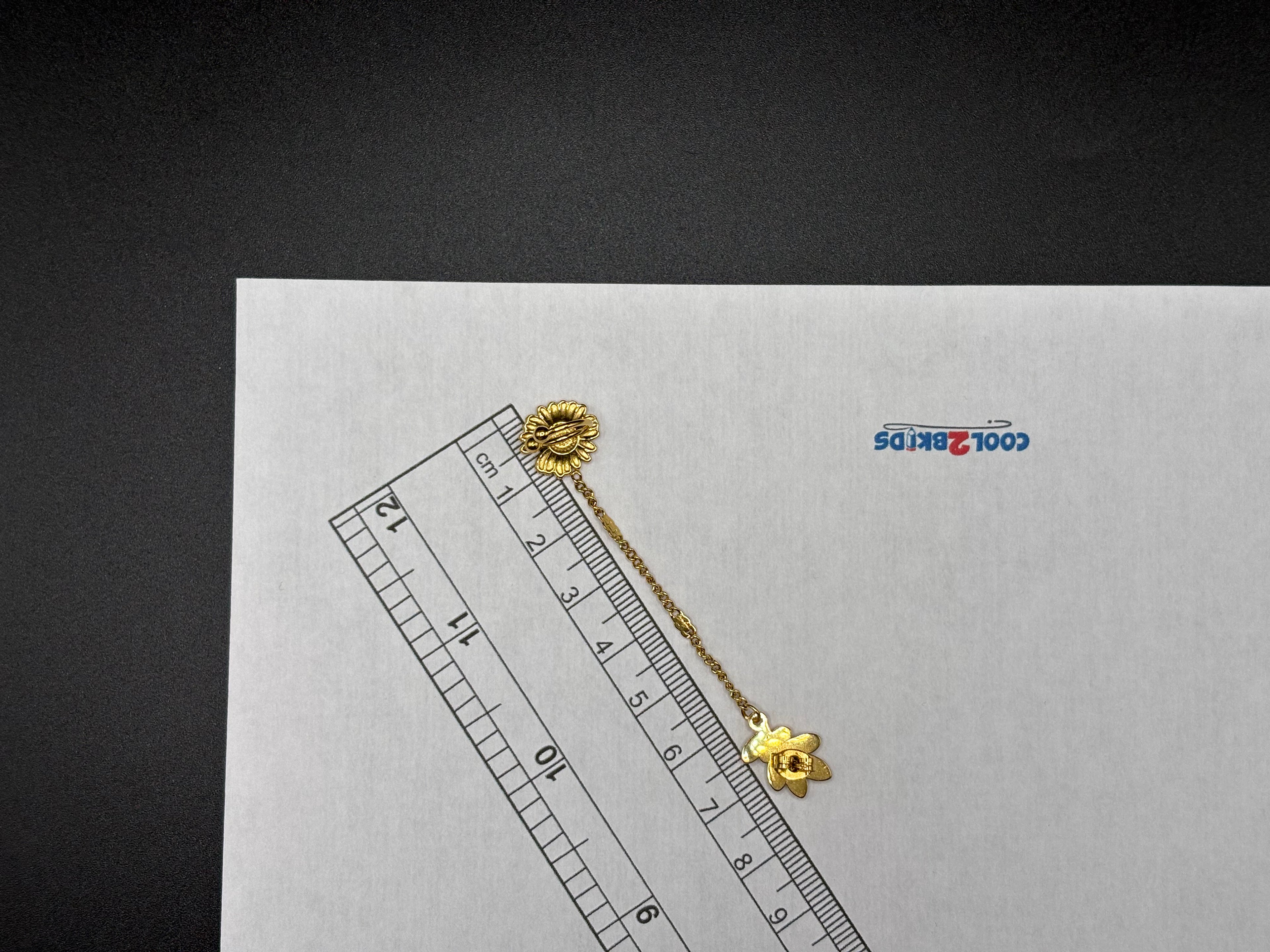 Boucle Florale Chaînée Dorée