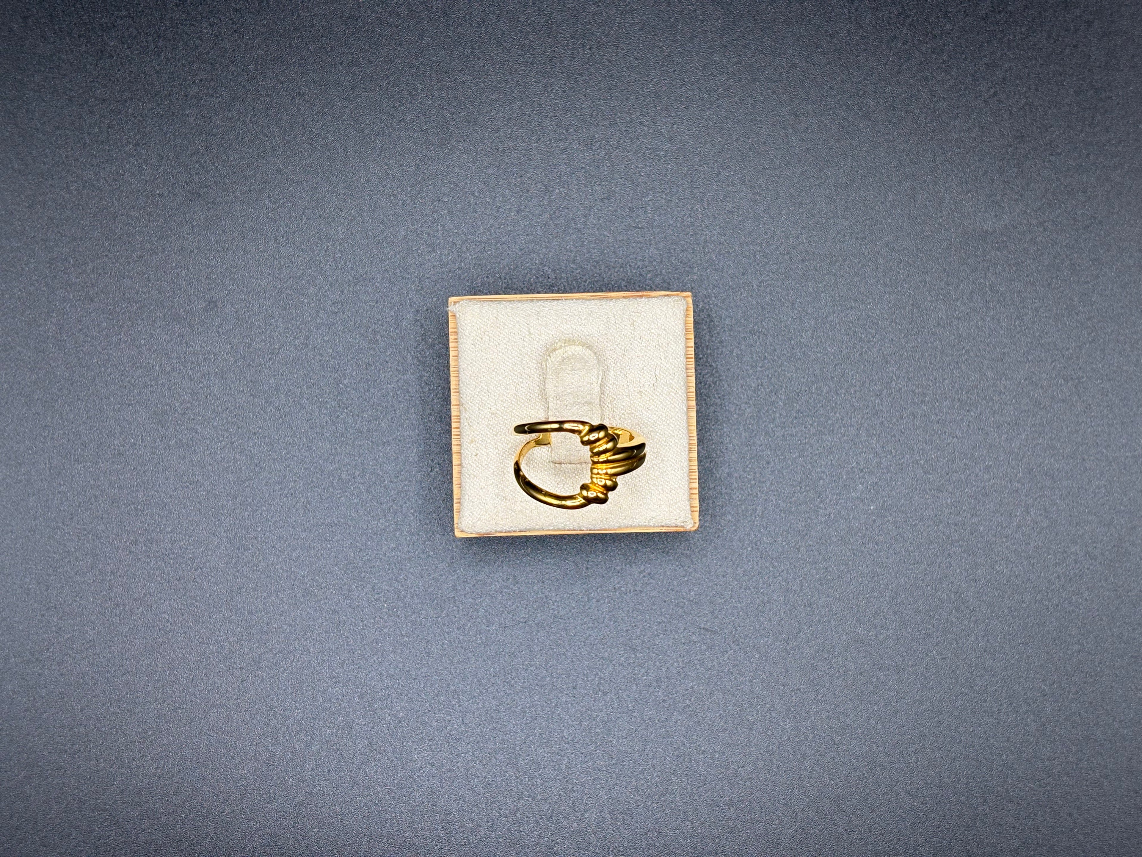 Bague Dorée Entrelacs Ajustable