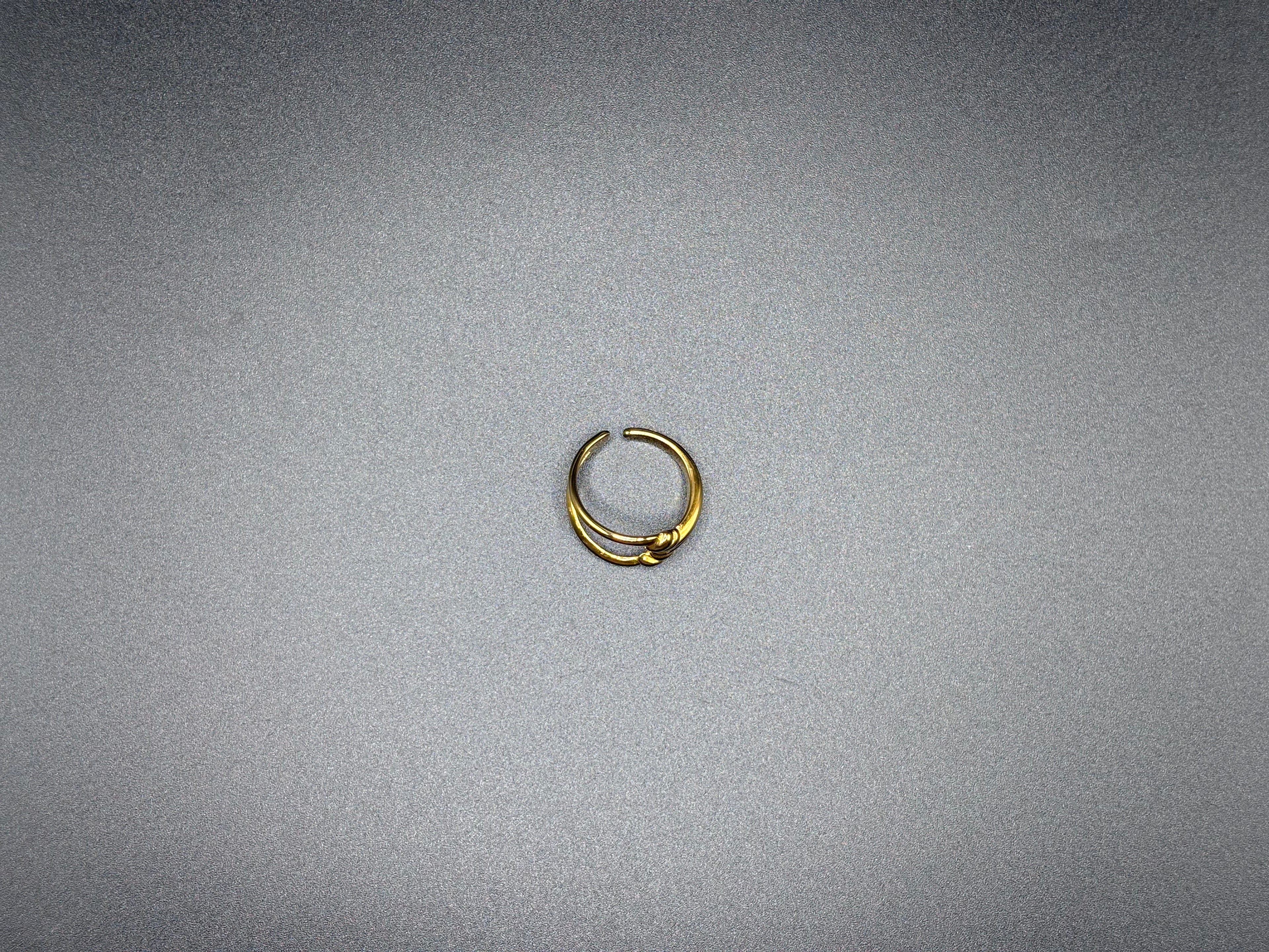 Bague Dorée Entrelacs Ajustable