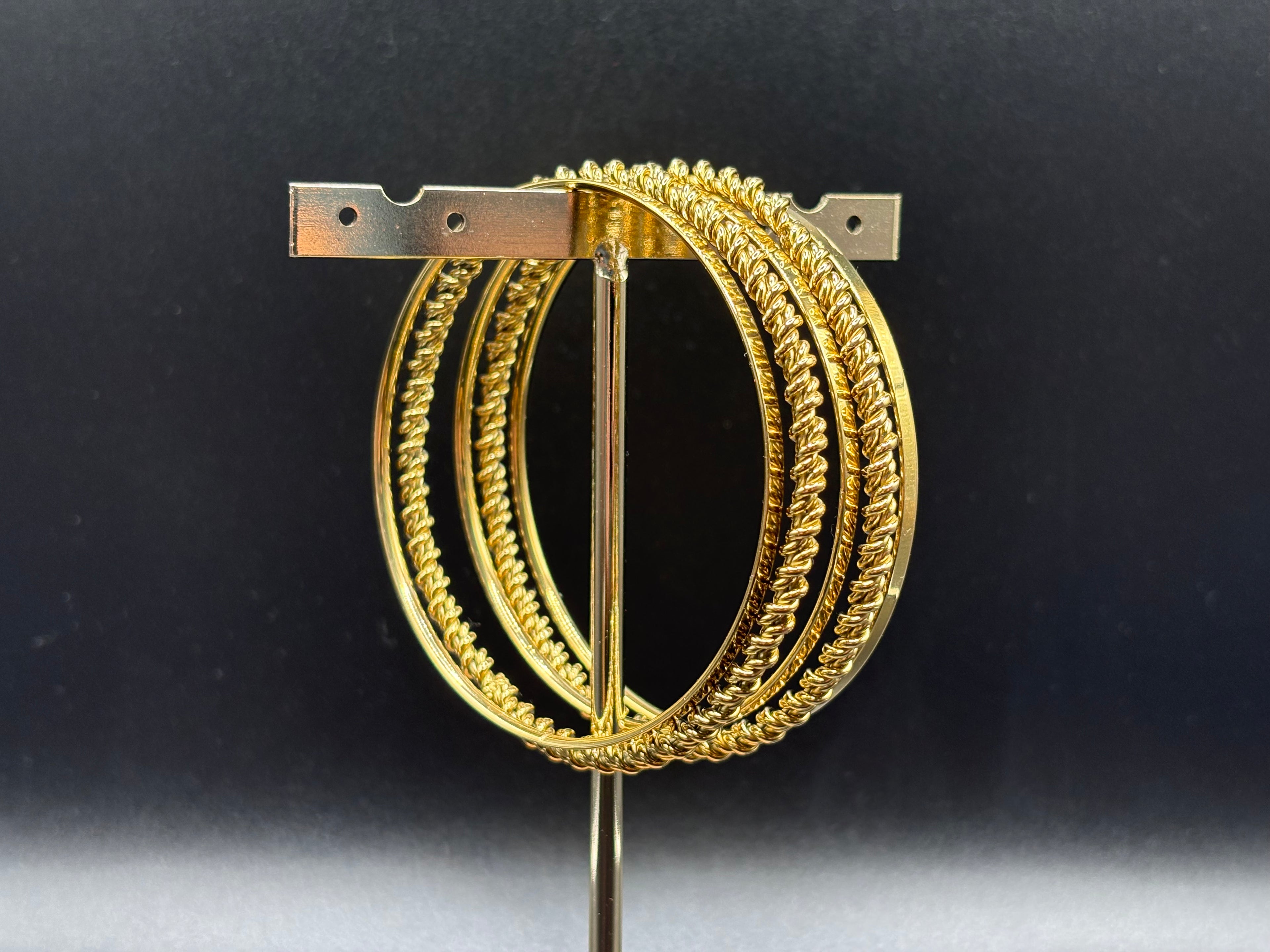 Bracelets Jonc Doré Torsadé – Lot de 4