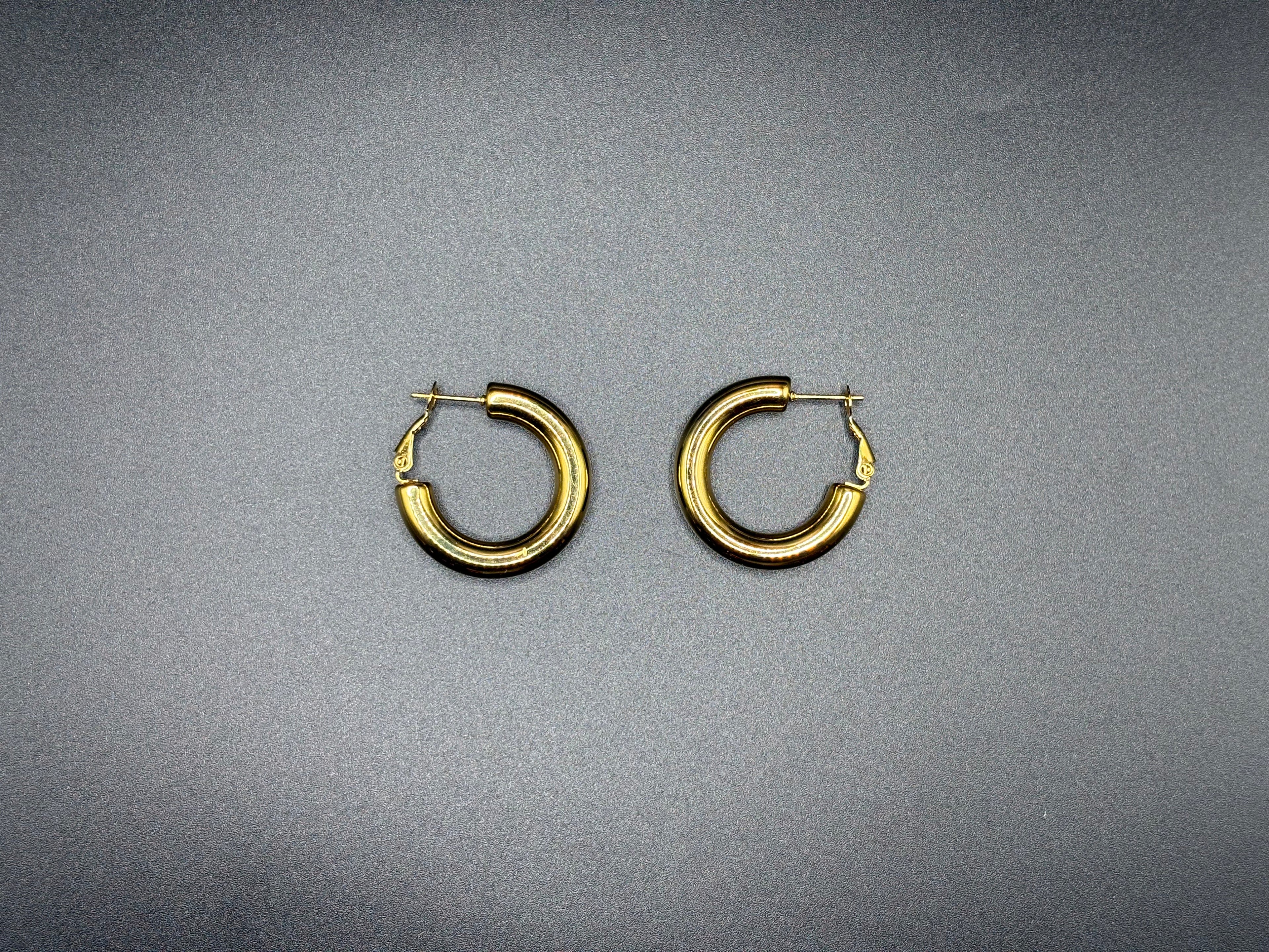 Créoles Dorées Lisses Épaisses