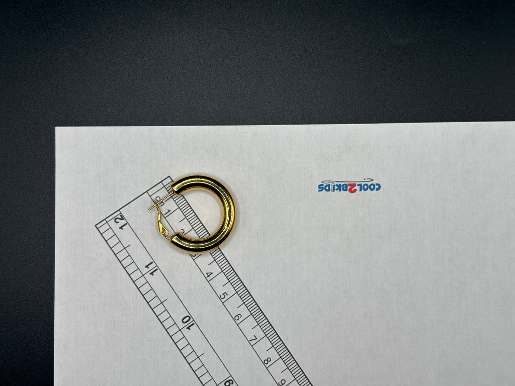 Créoles Dorées Lisses Épaisses