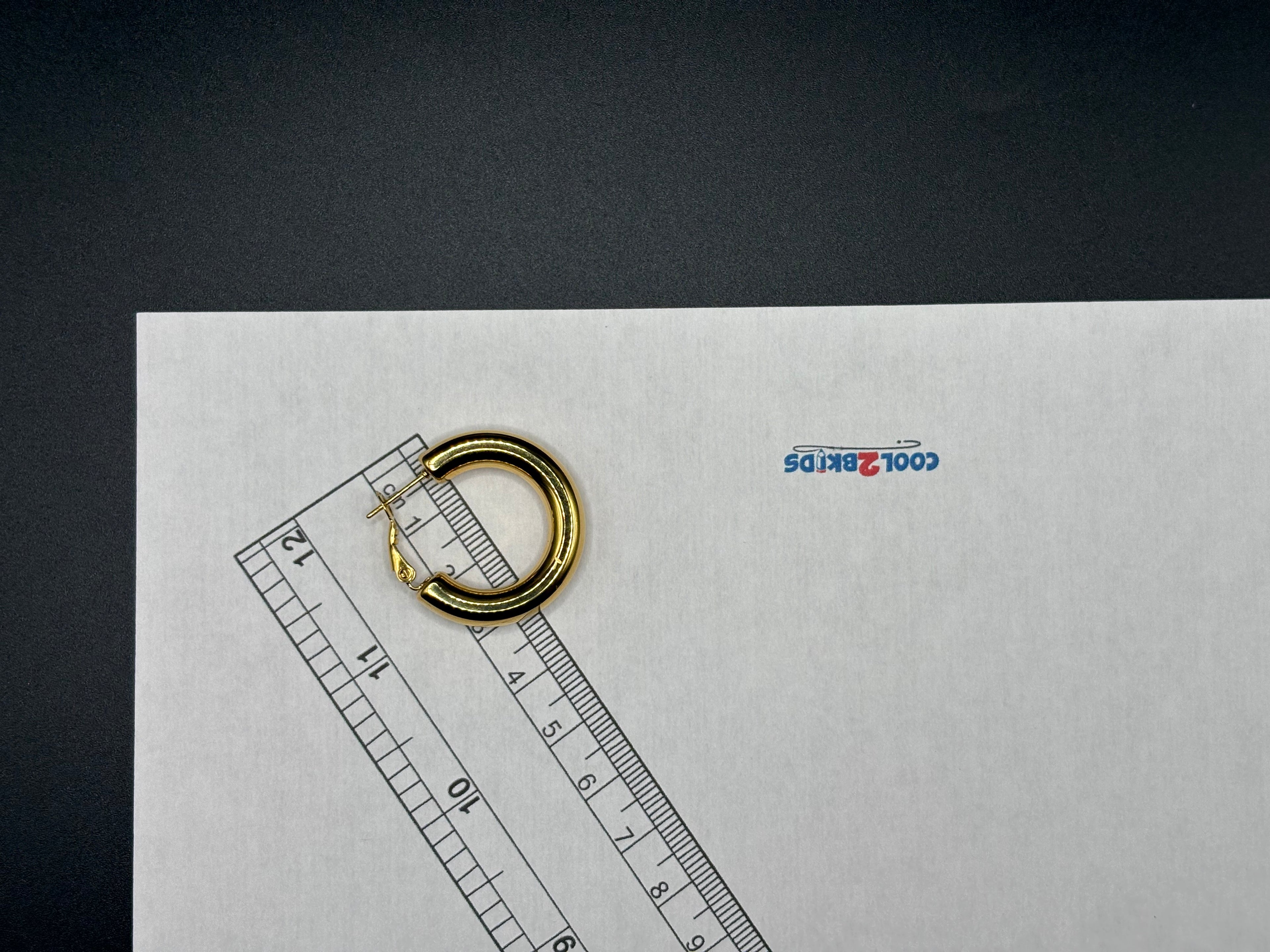 Créoles Dorées Lisses Épaisses