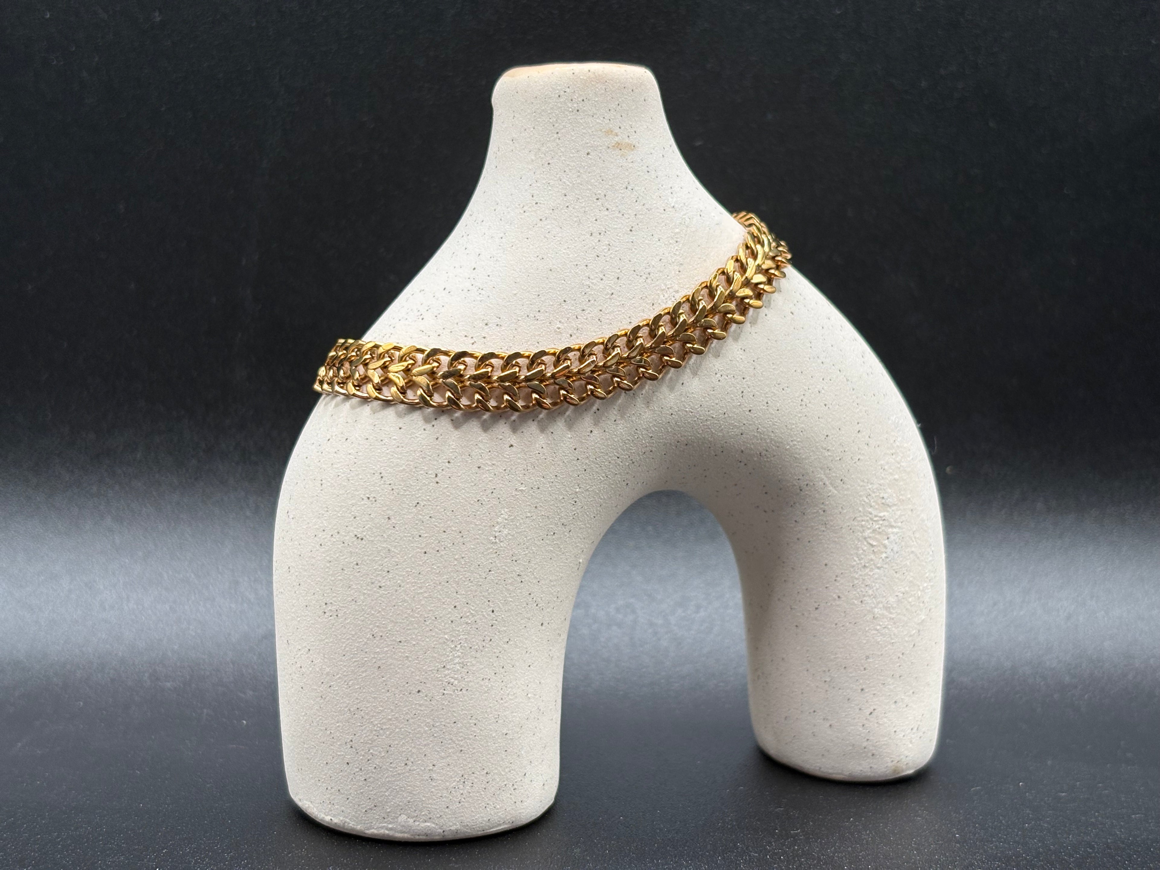 Bracelet Chaîne Dorée Maille Épi