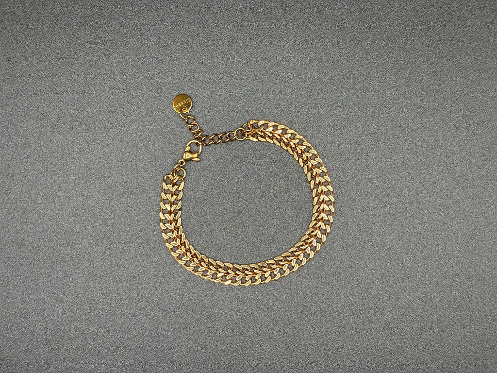 Bracelet Chaîne Dorée Maille Épi