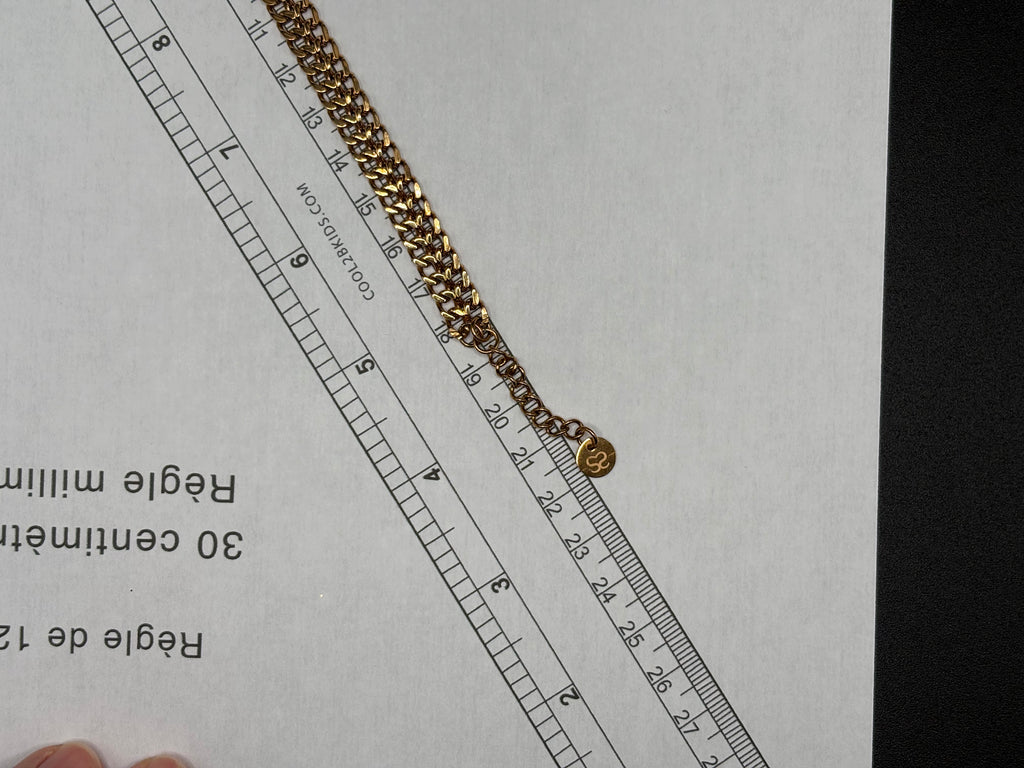 Bracelet Chaîne Dorée Maille Épi